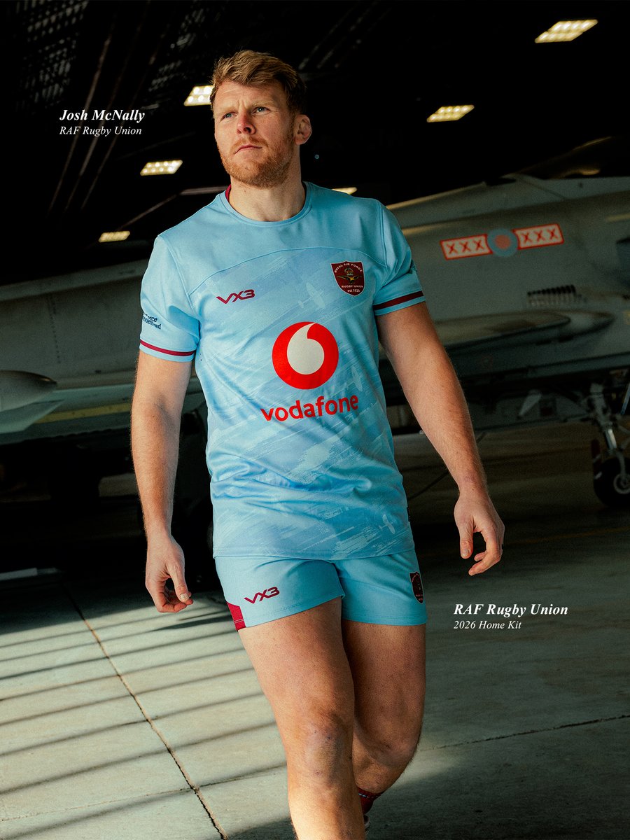 VX3apparel's tweet photo. The Royal Airforce Rugby Union 2026.
Introducing the brand new @RAFRugbyUnion Home & Spitfires Rugby 7s shirts.
- - -
Shop Now: https://t.co/SNb5mehMoz
- - -
@rafrugby7s
@RAFConingsby
@RAFBBMF
- - -
#VX3 | #EquippedToConquer | #RAFRugby https://t.co/skGxBvXOJb