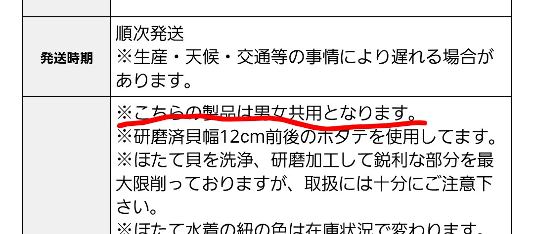 ※こちらの製品は男女共用となります。