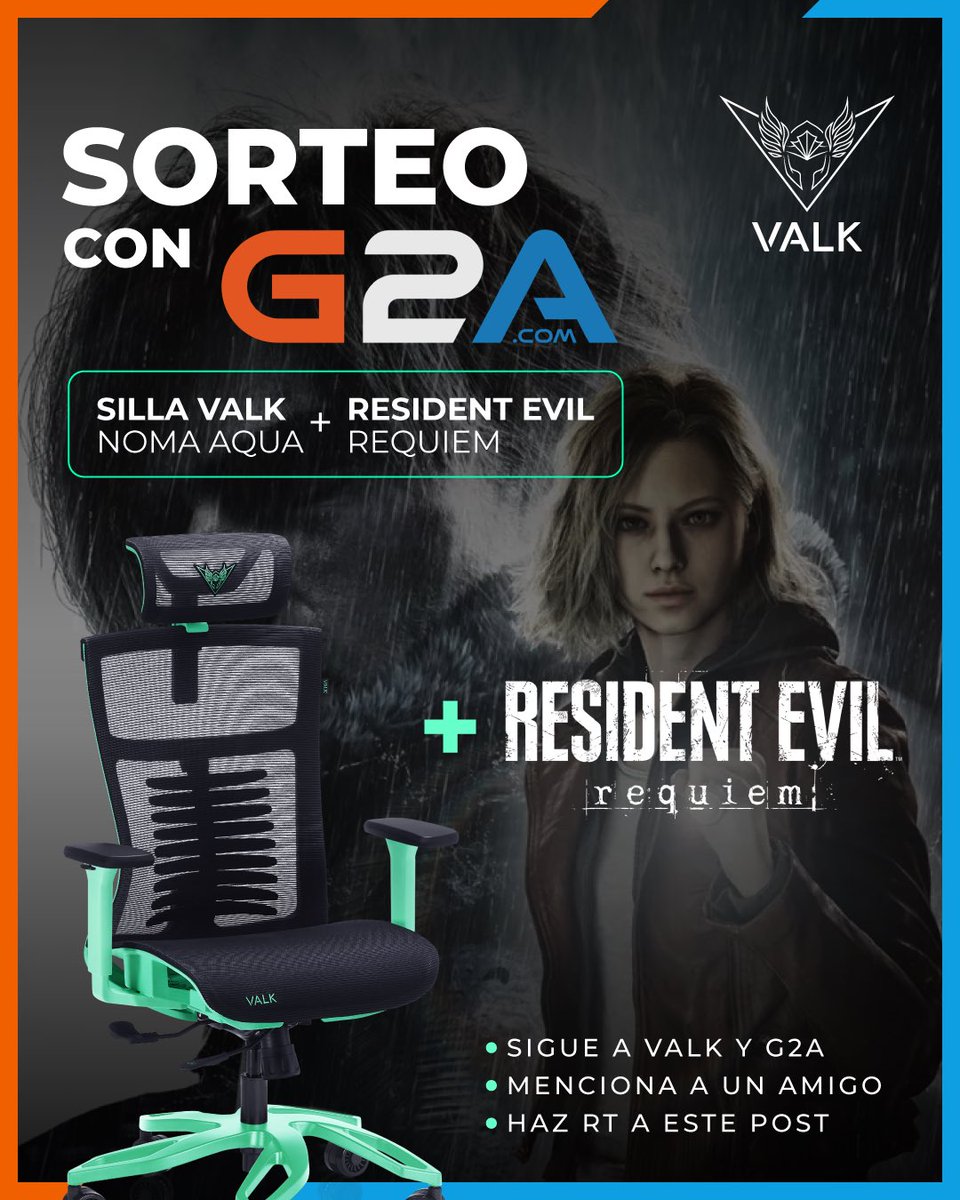 📢SORTEO SILLA VALK + RESIDENT EVIL REQUIEM 📢

Para celebrar la salida del nuevo Resident Evil sorteamos el juego junto con G2A y una silla para tu escritorio para que puedas pasar horas y horas jugando a este nuevo lanzamiento de la saga 😏
¿Cómo puedes participar?

📌Sigue a