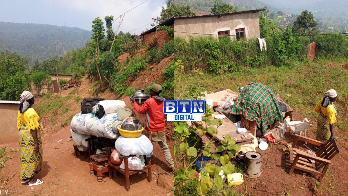 BTN_Rwanda's tweet photo. #BTNAMAKURU : @CityofKigali - #Jali: Umubyeyi witwa Kansilida ufite abana 11 yararanye nabo hanze mu gisambu kiri iruhande rw'inzu yari amaze gusohorwamo n'Umuyobozi w'uyu murenge.
Ubwo umunyamakuru wacu yageraga aya mu masaha ya mugitondo cyo kuri uyu wa 27 Gashyantare 2026 yasanze bamwe muri aba bana b'uyu mubyeyi bakiryamye aho mu gisambu.
Mama w'aba bana nawe wari uri aha arundarunda udukoresho twe yaduhamirije ko ibyamubayeho byatangiye ubwo ubuyobozi bwamusenyeraga inzu bukajya kumukodeshereza hanyuma ngo mu ijoro ryakeye abona buragarutse bumusohora muri iyi nzu, uyu avuga ko mu by'ukuri atazi icyo bamusohoreye kuko ngo atanazi nyiri iyo nzu yabagamo cyane ko iyo amumenya wenda yari kumuhendahenda akamushakira amafaranga akaba yabona aho arara.
Umunyamakuru kandi yasanze hari abashinzwe irondo bashyizwe mu kibanza cyahozemo inzu y'uyu mubyeyi amakuru akavuga ko ari abagamije gutuma atagisubiramo ngo abe ari cyo araramo.
Kugeza ubu amakuru mashya BTN ifite ni uko nyuma y'uko uyu mubyeyi abwiye umunyamakuru agahinda ke yahise afatwa n'ubuyobozi bw'umurenge wa Jari akajyanwa gufungwa abana bagasigara aha mu gisambu, @Rwandapolice @RwandaLocalGov @RwandaOGS