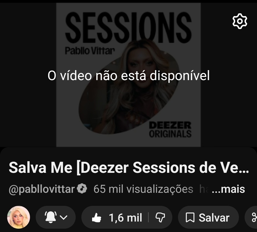 Os videoclipes visualizers de Batidão Tropical Vol.2 voltaram no canal oficial da Pabllo Vittar 🥳, só Salva-me versão português áudio que não, <a href="/DeezerBR/">Deezer Brasil</a> porque vocês tiraram?