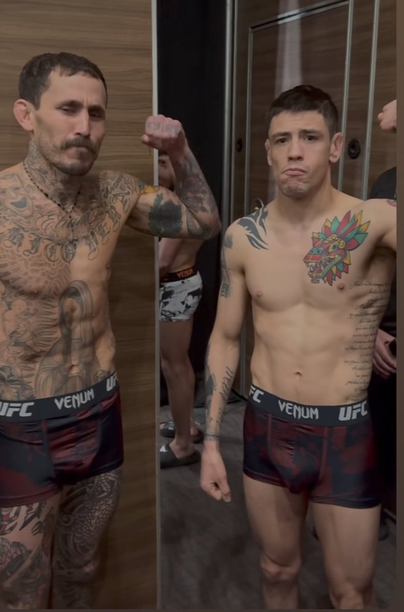 Chito Vera et Brandon Moreno sec comme jamais quelques instants avant la pesée officielle de l'UFC Mexico.

Les deux stars sont en action demain en main et co-main event.

#UFCMexico