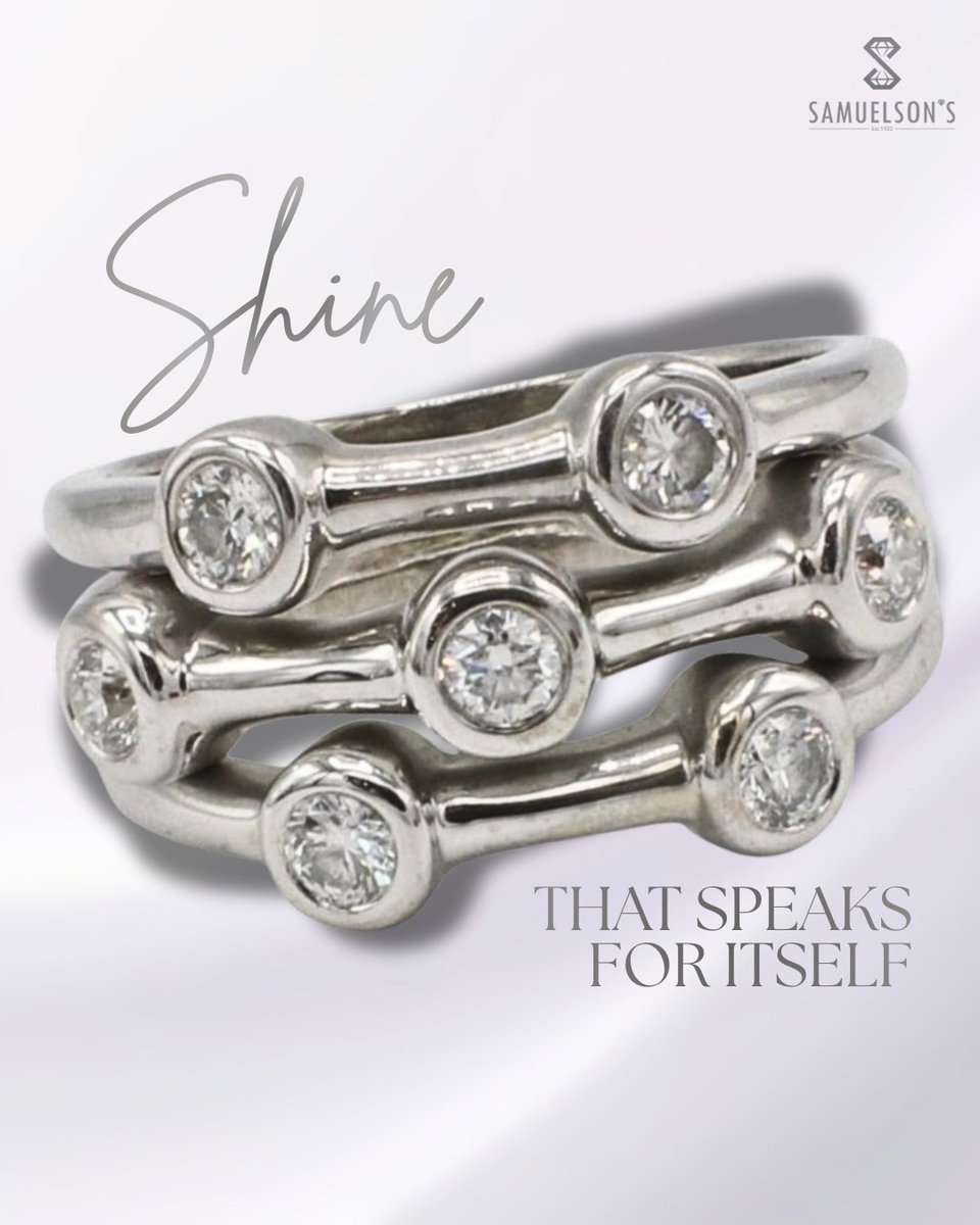 This Roberto Coin 18K White Gold Three Row Diamond Band is the definition of effortless luxury. With 0.55 carats of natural diamonds set in rich 18 karat white gold (8.60 grams of pure beauty), it’s bold, timeless, and made to be worn on repeat

Shop here: samuelsonsdiamonds.com/shop/product/r…