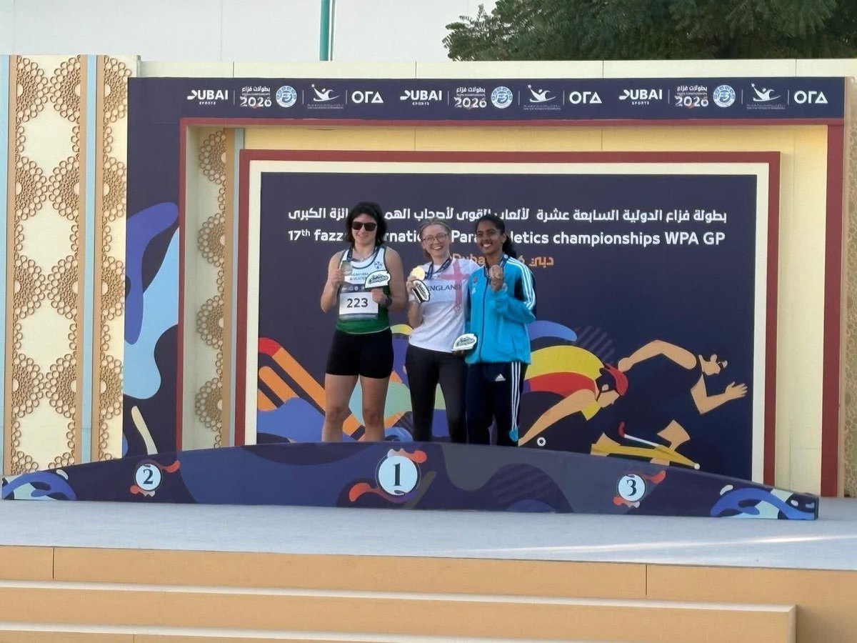 📣📣Huge congratulations to Molly Kingsbury-Long jump Gold medalist 🥇🥇 in the Fazza International Para Athletics Championships – Dubai 2026. Well done Molly 👏👏