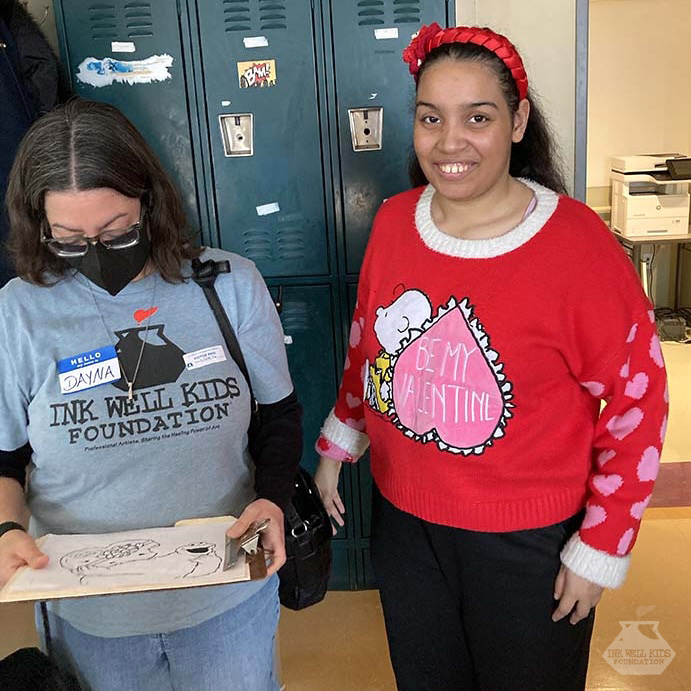 InkWellKids's tweet photo. Heartwarming Valentine's at @StMarysKidsNY Hospital! We helped the kids create adorable scenes like love-struck SpongeBobs, Elmos, &amp; Berts beaming about hearts &amp; friends forever 💕
Thx to @Blick_Art who donated the scalloped notecards &amp; cardboard frames. The kids loved them all! https://t.co/NUbHnHFZa8