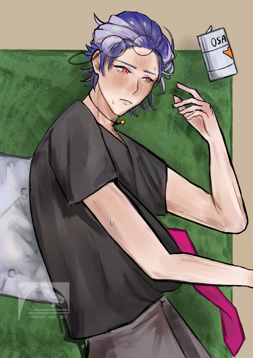 wynterluck's tweet photo. day 5: drunk

the birthday boy had a little too much to drink!🍻

#RoshoWeek2026 https://t.co/qx1RoE4LiZ