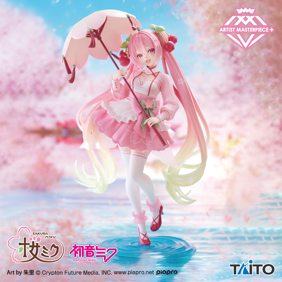 🌸🩷新景品🩷🌸 桜ミク AMP＋ フィギュア～桜ドレスver.～ 約21cmと