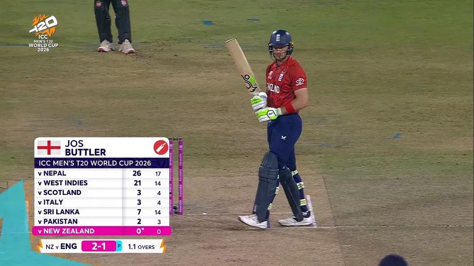 Horrible tournament continues for Jos Buttler.