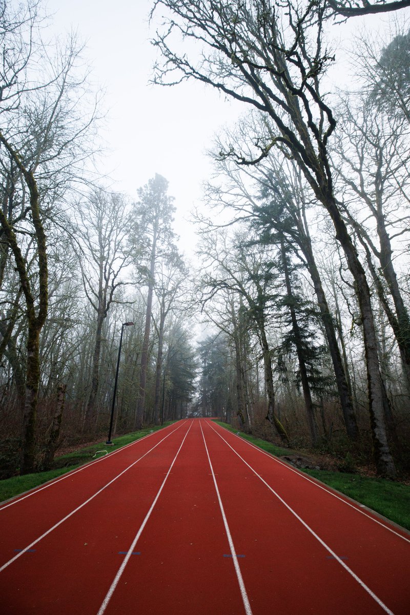 Early mornings at Nike HQ - Best track in the world.
Surrounded with the trees makes this one really unique.