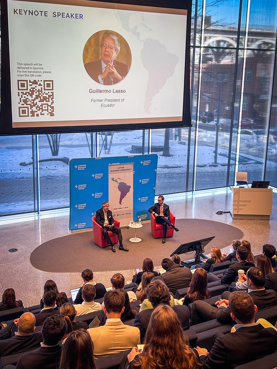 Hoy tuve el honor de abrir el Latam Business Conference 2026 en Nueva York.

En este importante foro, organizado por Wharton School, NYU Stern School of Business y Columbia Business School, compartimos reflexiones sobre liderazgo e innovación en la comunidad empresarial para el