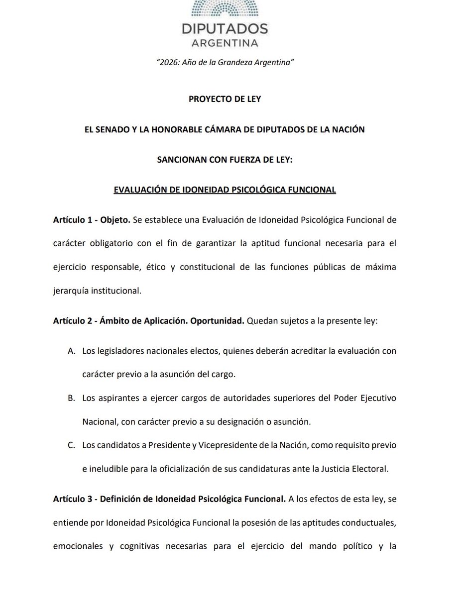 Presenté un proyecto para establecer la Idoneidad Psicológica Funcional de los legisladores electos y de quienes ejerzan puestos ejecutivos de máxima jerarquía con el fin de garantizar el ejercicio del poder político ético, responsable y orientado al bien común. 

Buscamos evitar