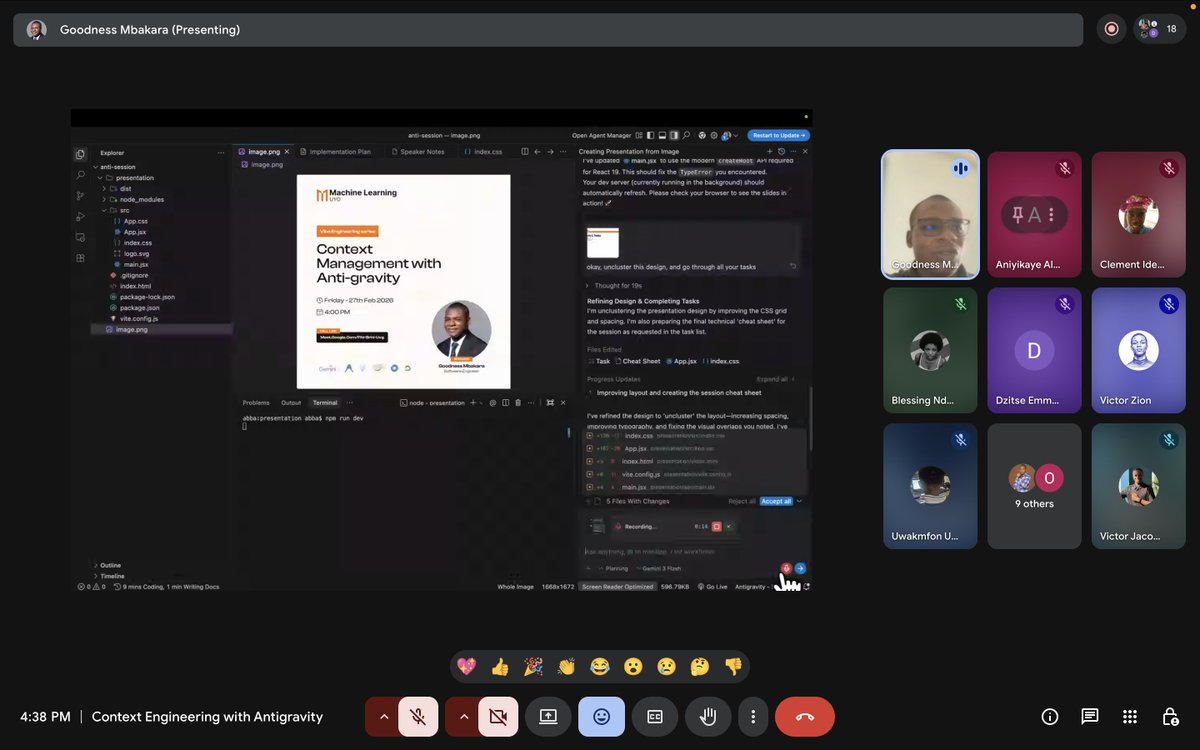 TFUGUyo's tweet photo. We're live 🚀

Context Engineering with Anti-gravity. Join here: https://t.co/f5Ex3uMmmC https://t.co/kIzpJ8zAaD