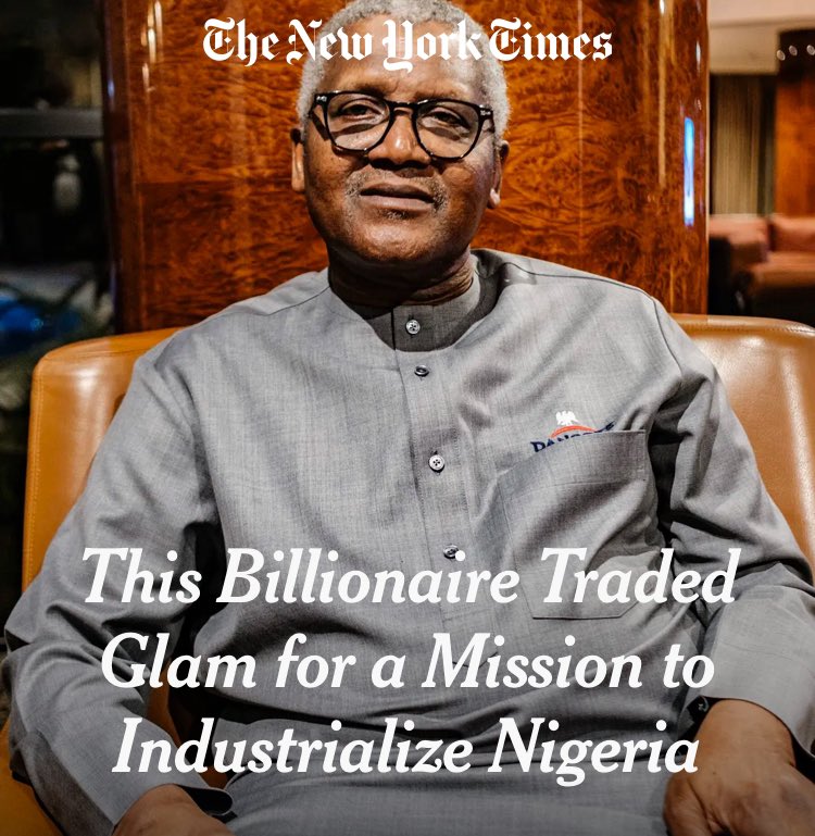 Dangote couldn’t find enough trucks in Nigeria for his refinery

So he bought 10,000 from China, built a jetty to bring them in, then a 10-lane highway to the port

In Africa—whether in tech or infrastructure—you don’t just build the thing

You build the things the thing requires