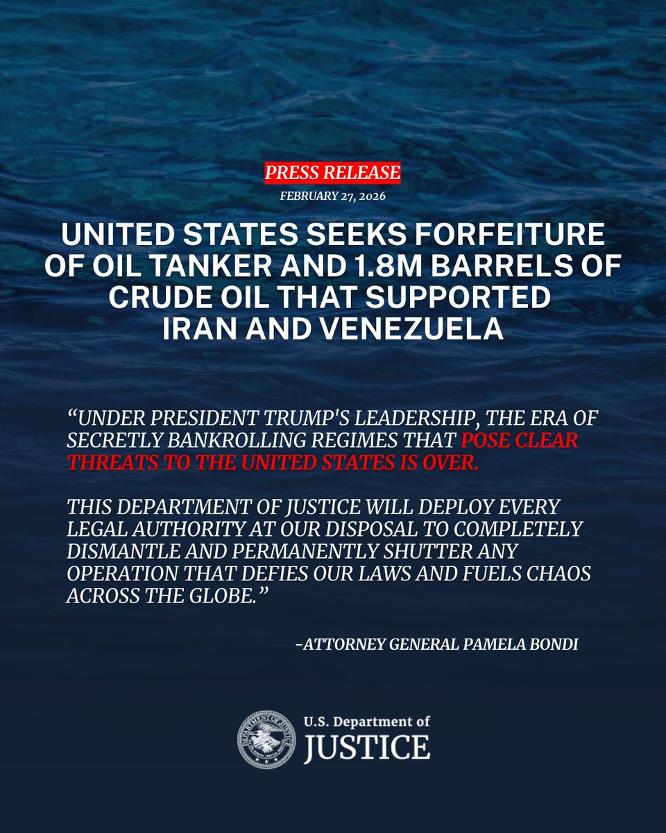 U.S. Department of Justice tweet media