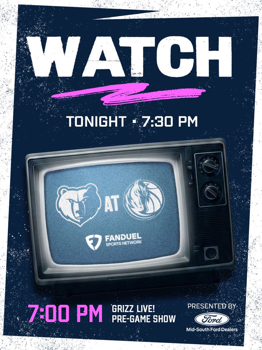 Gameday in Dallas 🐻
📺 @FDSN_Grizzlies
📻 @929espn
🕐 7:30pm
🆚 @dallasmavs