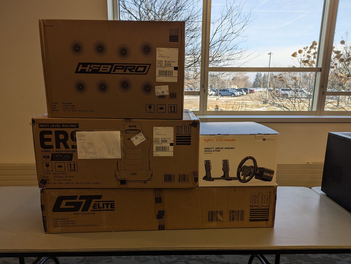 fsuceg's tweet photo. Time to build a sim rig with @nextlvlracing GTElite, ERS3 and HF8 Pro and @PXNgame VD6
#NextLevelRacing #PXN #SimRacing #PCGaming #Motorsports #LANParty #CEGCON https://t.co/crn6qMcrG9