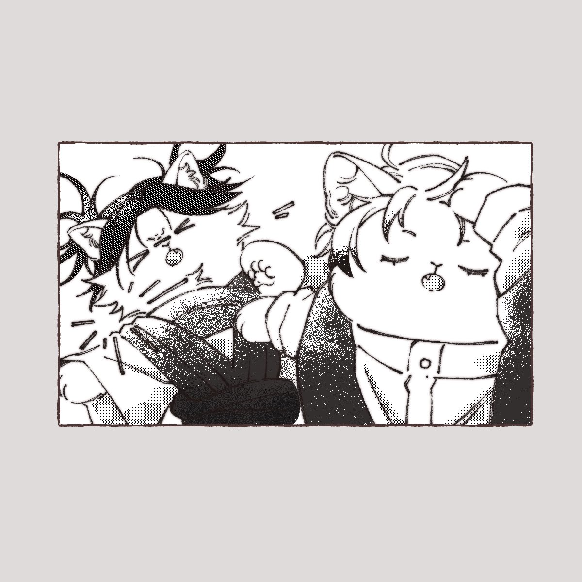 lancewinterburg's tweet photo. Nyaoya and Chosonya sketch. I love cats :3 #jjk https://t.co/d2kDylxZih
