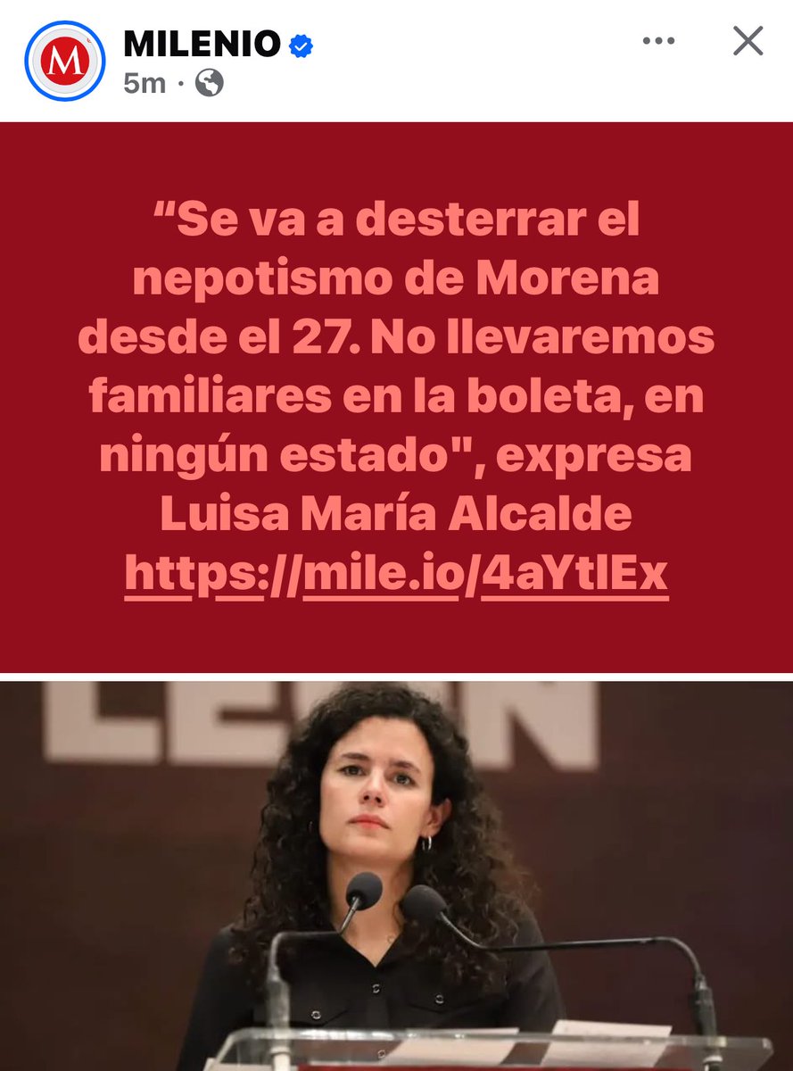 Lo dice la que tiene a casi toda su familia en la nómina de MORENA. 🤡