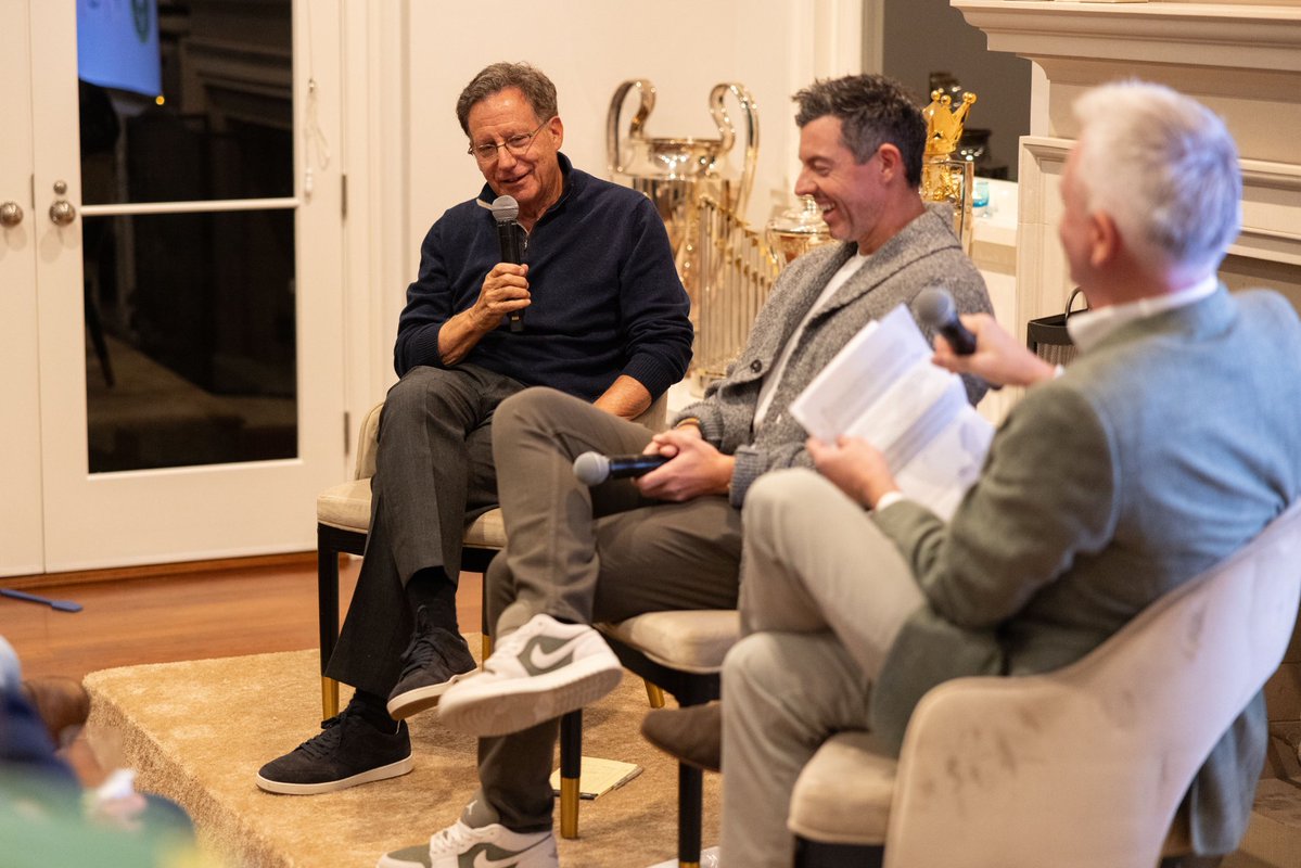 eamonlynch's tweet image. An atypical evening recently in Los Angeles hosting a conversation between Rory McIlroy and legendary TV producer &amp;amp; Fenway Sports executive Tom Werner, with a cameo appearance by Will Ferrell.
