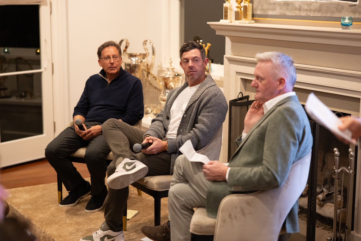 eamonlynch's tweet image. An atypical evening recently in Los Angeles hosting a conversation between Rory McIlroy and legendary TV producer &amp;amp; Fenway Sports executive Tom Werner, with a cameo appearance by Will Ferrell.