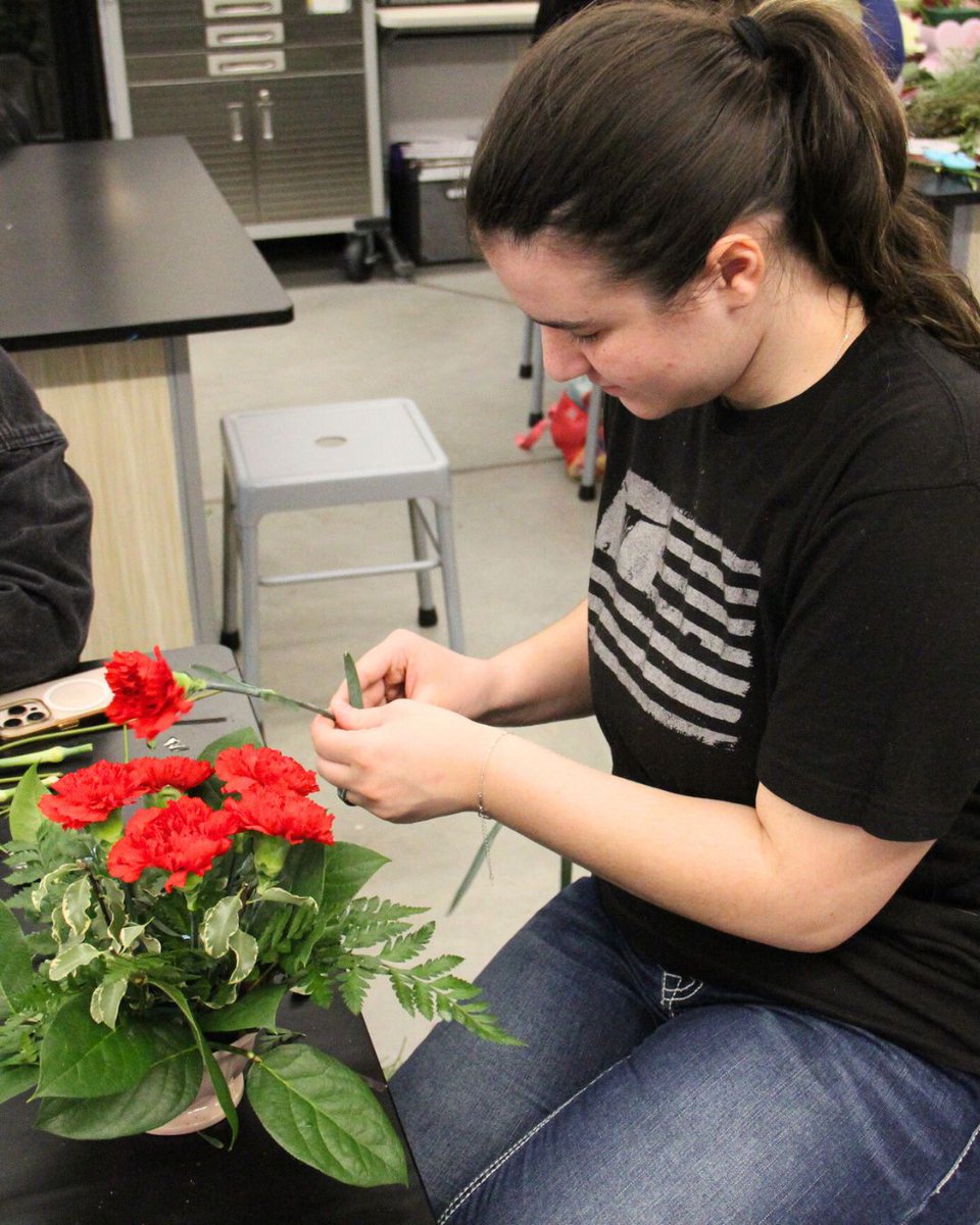 codepted's tweet photo. Creating Valentine's Day bouquets for the community is the ideal assignment for a horticulture class. That's exactly what students at @GreeleyWestHS in @greeleyschools got to do. It's a great way to put their lessons to practical use, especially during CTE month! https://t.co/l4tihcRvTw
