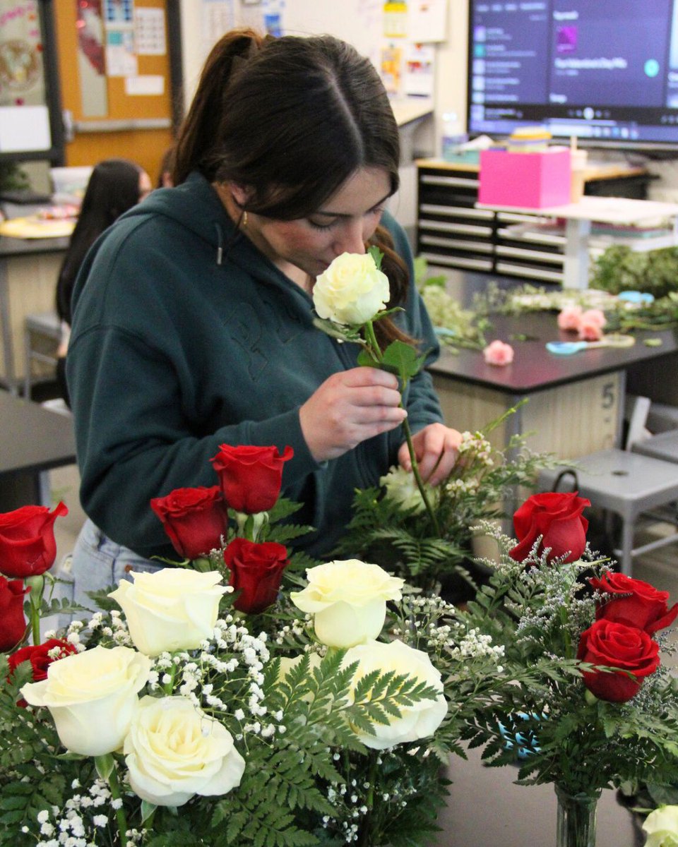 codepted's tweet photo. Creating Valentine's Day bouquets for the community is the ideal assignment for a horticulture class. That's exactly what students at @GreeleyWestHS in @greeleyschools got to do. It's a great way to put their lessons to practical use, especially during CTE month! https://t.co/l4tihcRvTw