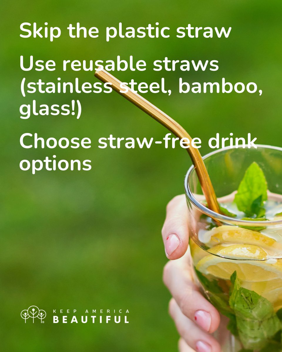 kabtweet's tweet photo. This Skip the Straw Day, join us in making a small change with a big impact by choosing reusable, biodegradable, or no straw at all!

Ways to make a difference:
✅ Say no to plastic straws
✅ Use reusable straws (stainless steel, bamboo, glass!)
✅ Choose straw-free drink options https://t.co/lwnUiRxydu