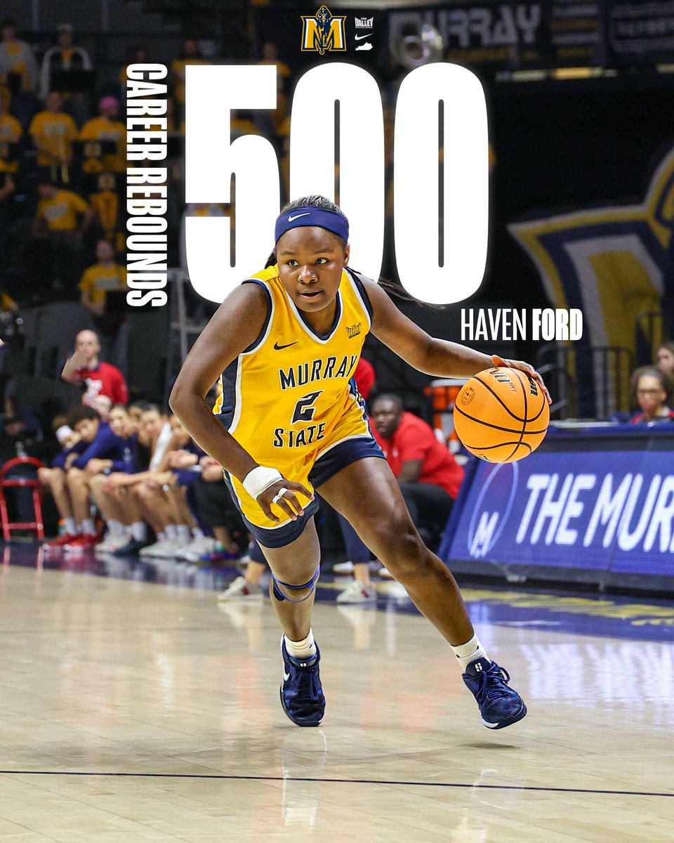 RacersWBB's tweet photo. All Around Player 💫

Congrats to @HavenFord4 on reaching 500 career rebounds in last night’s win!

#GoRacers🏇 https://t.co/o0hLR45BOL