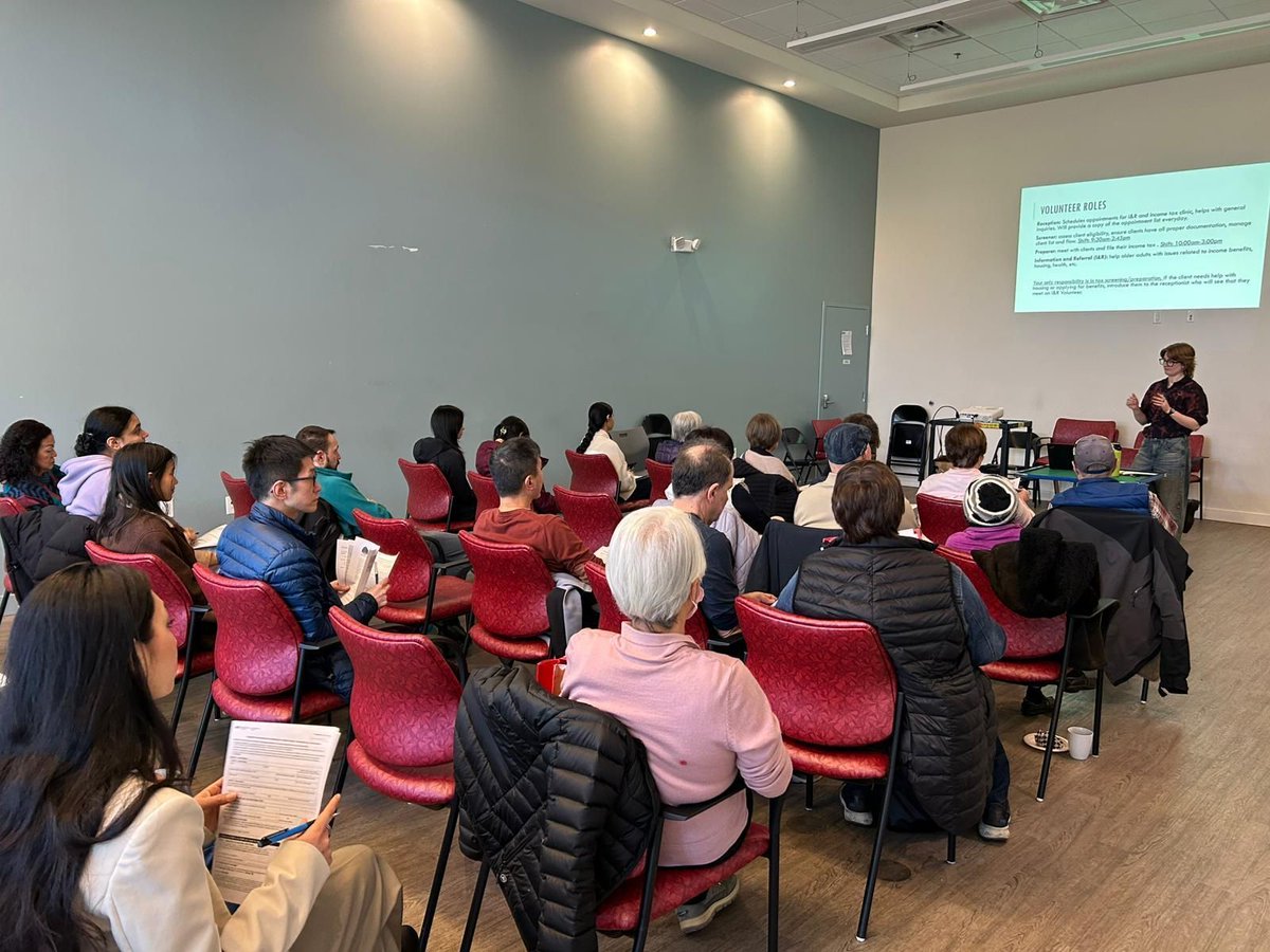 411Seniors's tweet photo. Shout-out to our Seniors’ Services Manager for leading our Tax Clinic (Mar 2–Apr 28, 2026)! Volunteers support seniors 55+ &amp; people with disabilities. For more information please call us at 604 684 8171 (We are closed in the weekends). Thank you! https://t.co/lZe3iXxuak