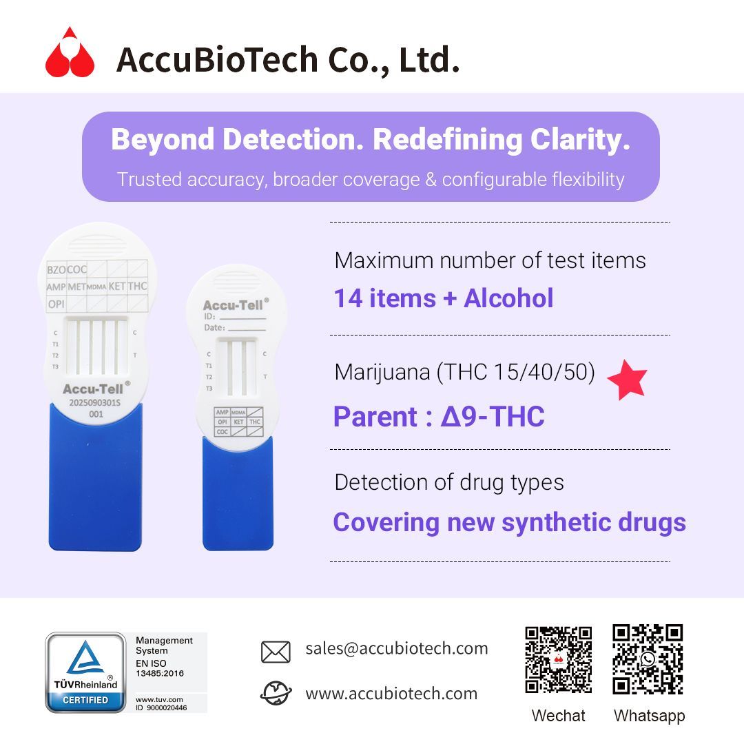 accubiotech's tweet photo. 🚀 Accu-Tell® Multi-Drug Pro

14 Drugs + Alcohol

Precision THC &amp; Synthetic Drugs

10-Minute Results

Non-Invasive &amp; Hygienic

For: Workplace | Law Enforcement | Healthcare

#AccuTell #DrugScreening #RapidResults https://t.co/s1598W9PGV