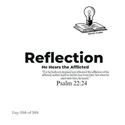 iamo_cube's tweet image. Reflecting on 📖 Psalm 22:24
#GodHearsYou 
#HopeInHardTimes 
#FaithOverFear 
#IamOCube
#Reflection