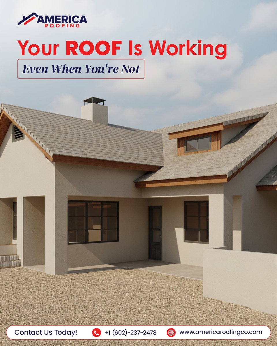 AmericaRoofing_'s tweet image. Your roof works 24/7 protecting your home from scorching heat, strong winds, and unpredictable weather without ever clocking out.

Regular maintenance keeps it strong and reliable season after season.

#AmericanRoofing #RoofMaintenance #HomeProtection #RoofingExperts