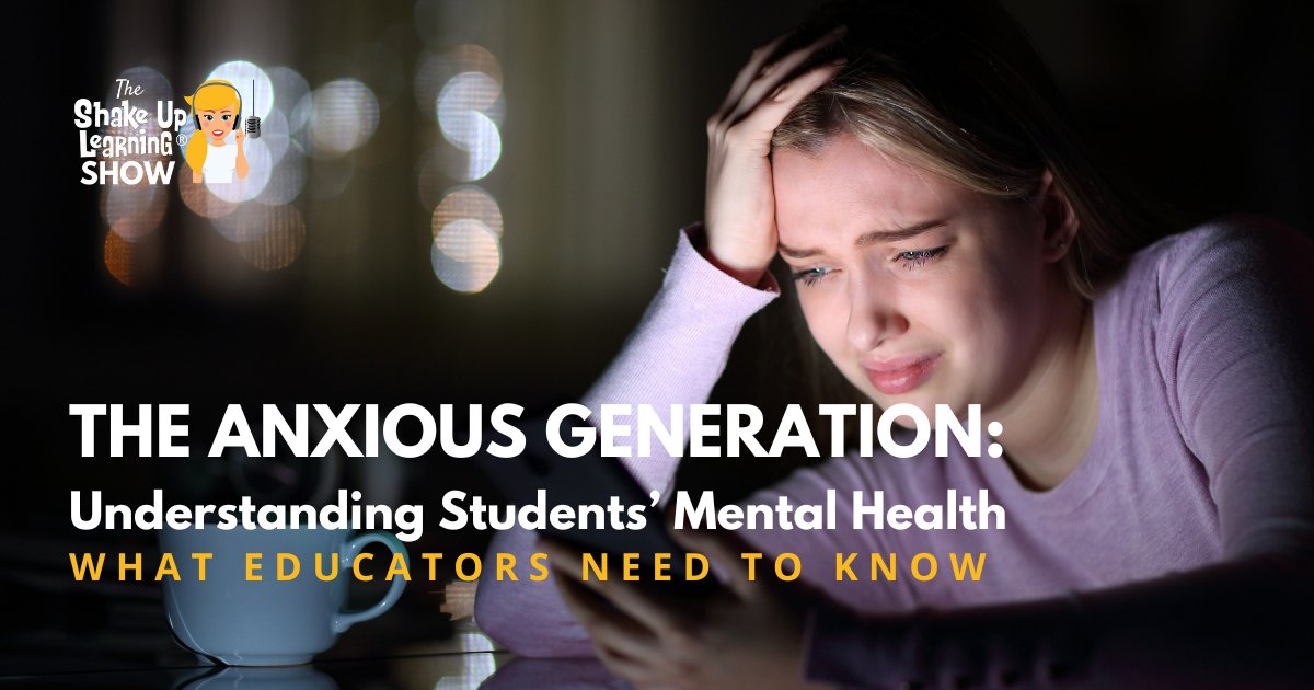 ShakeUpLearning's tweet image. 📱 Are smartphones making students more anxious &amp;amp; distracted?
Teen anxiety &amp;amp; depression have skyrocketed, &amp;amp; social media may be to blame. Should schools go phone-free?
🎧 Listen: shakeuplearning.com/blog/the-anxio… #EdTech #DigitalWellness #phonefreeschools #edchat #teachers #k12