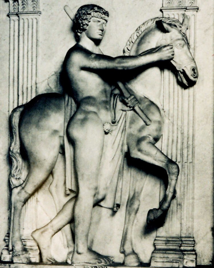 antinousgaygod's tweet photo. 🪷 🐎 The #Equirria on 27 Feb & 14 March were Roman festivals of chariot and horse racing in honor of #Mars. Art: #Antinous #Albani Equestrian relief with horse. 🐎 🪷 https://t.co/z4zkFIoDKt