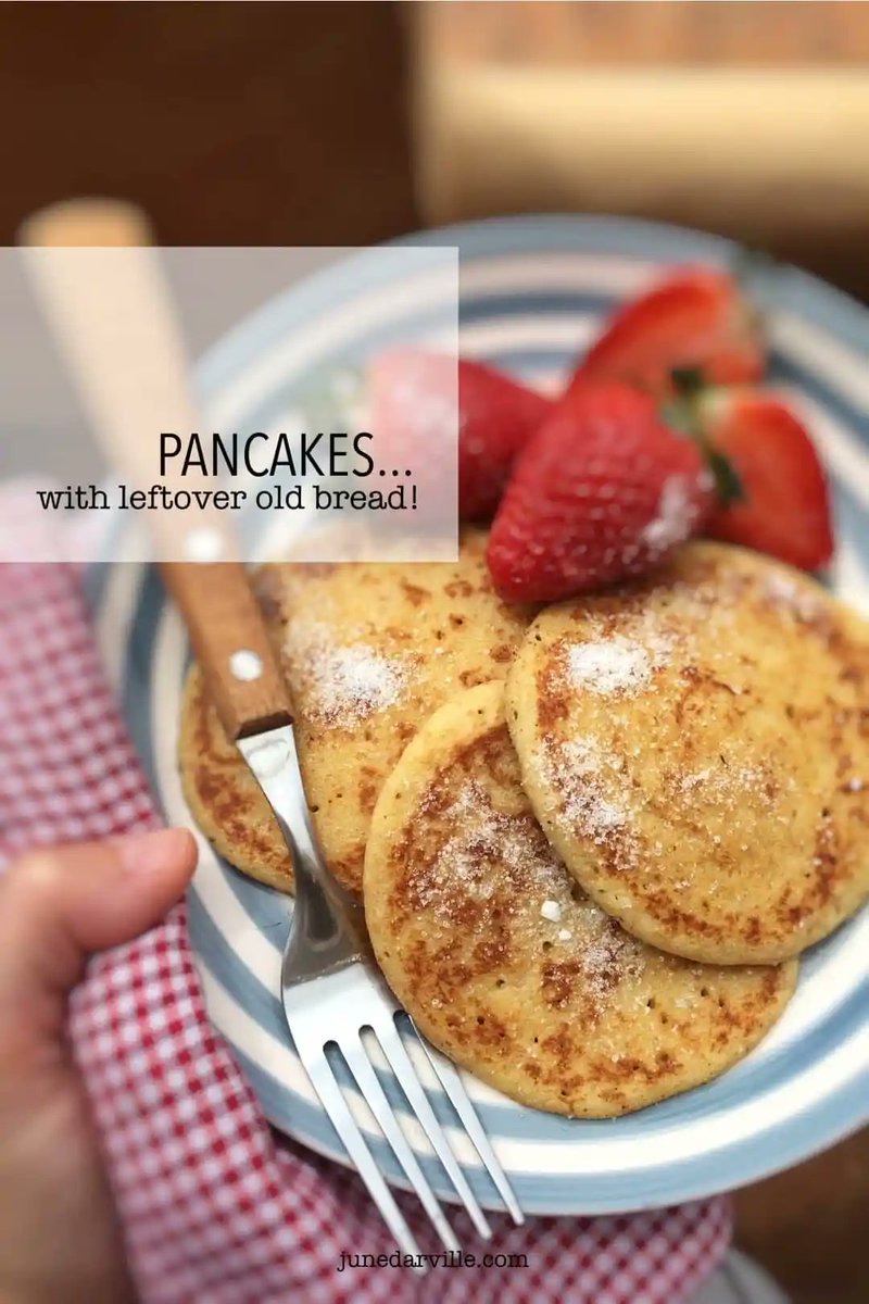 junedarville's tweet image. ❤️ 𝐋𝐞𝐟𝐭𝐨𝐯𝐞𝐫 𝐁𝐫𝐞𝐚𝐝 𝐏𝐚𝐧𝐜𝐚𝐤𝐞𝐬
❤️ This pancake recipe is insanely popular on my blog… Because you make them with leftover old bread! Yum #breakfast or afternoon #snack! #pancakes
❤️ 𝐑𝐞𝐜𝐢𝐩𝐞 &amp;gt;&amp;gt; junedarville.com/easy-pancake-r…