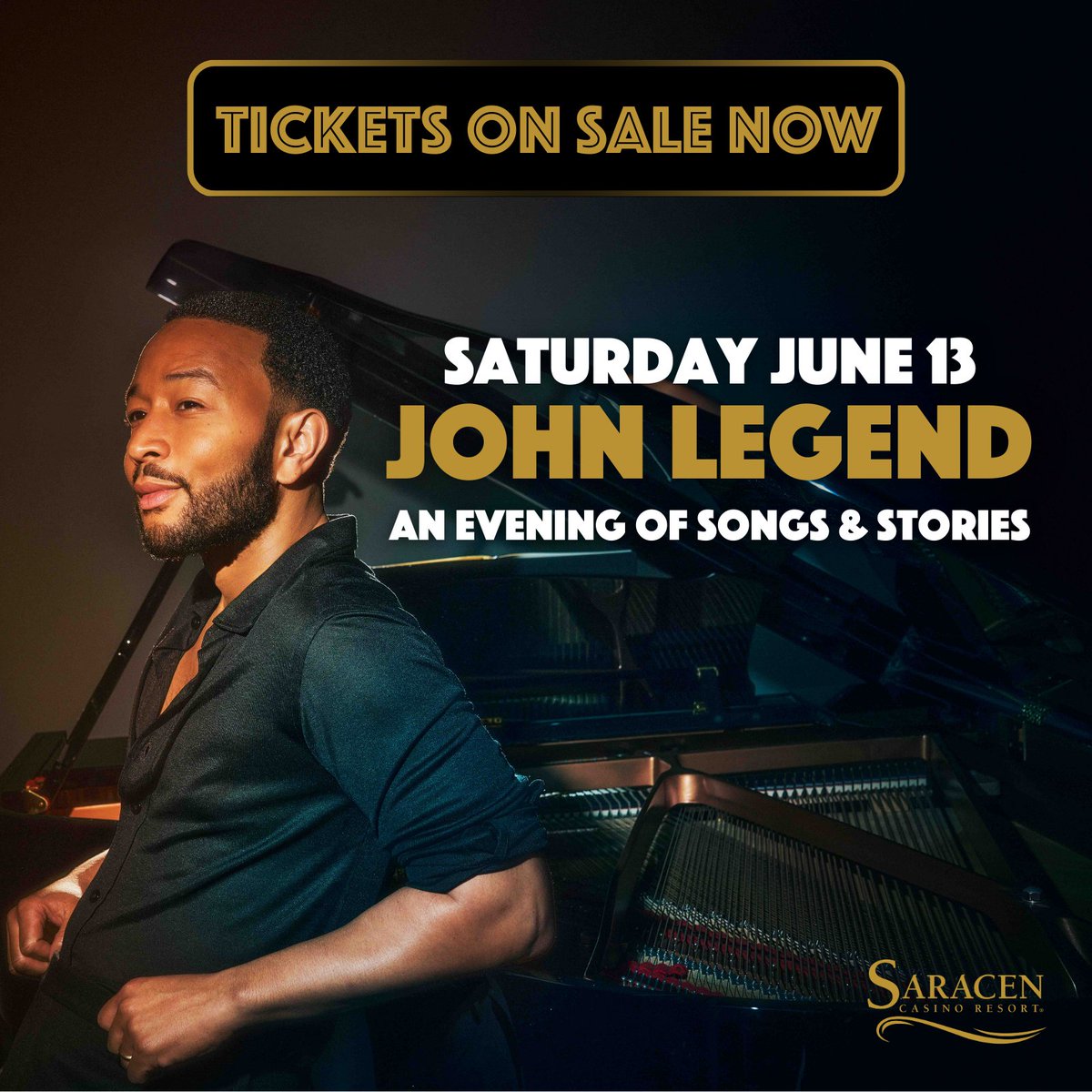 Tickets for John Legend are officially on sale! 🎹✨ This is your chance to experience a true LEGEND up close — an unforgettable night of iconic hits, powerful vocals, and intimate moments that give you chills. From the songs you know by heart to the stories behind the music,