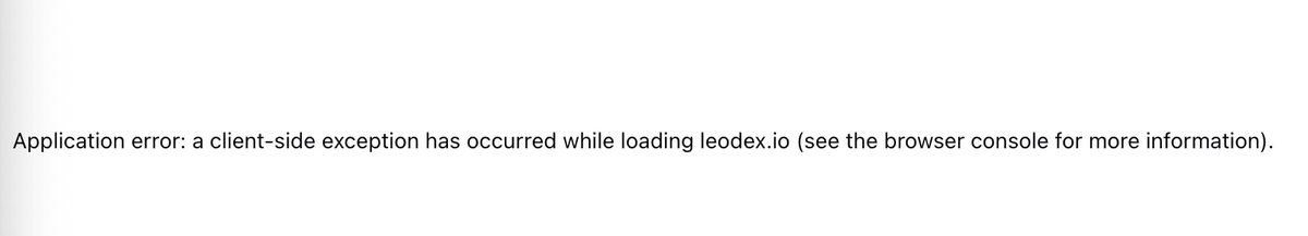 Hey <a href="/leodexio/">LeoDex</a> , for some reason the TCY section of Leodex website doesn't work for me. It constantly gives me this error:

Could you please check what might have happened?