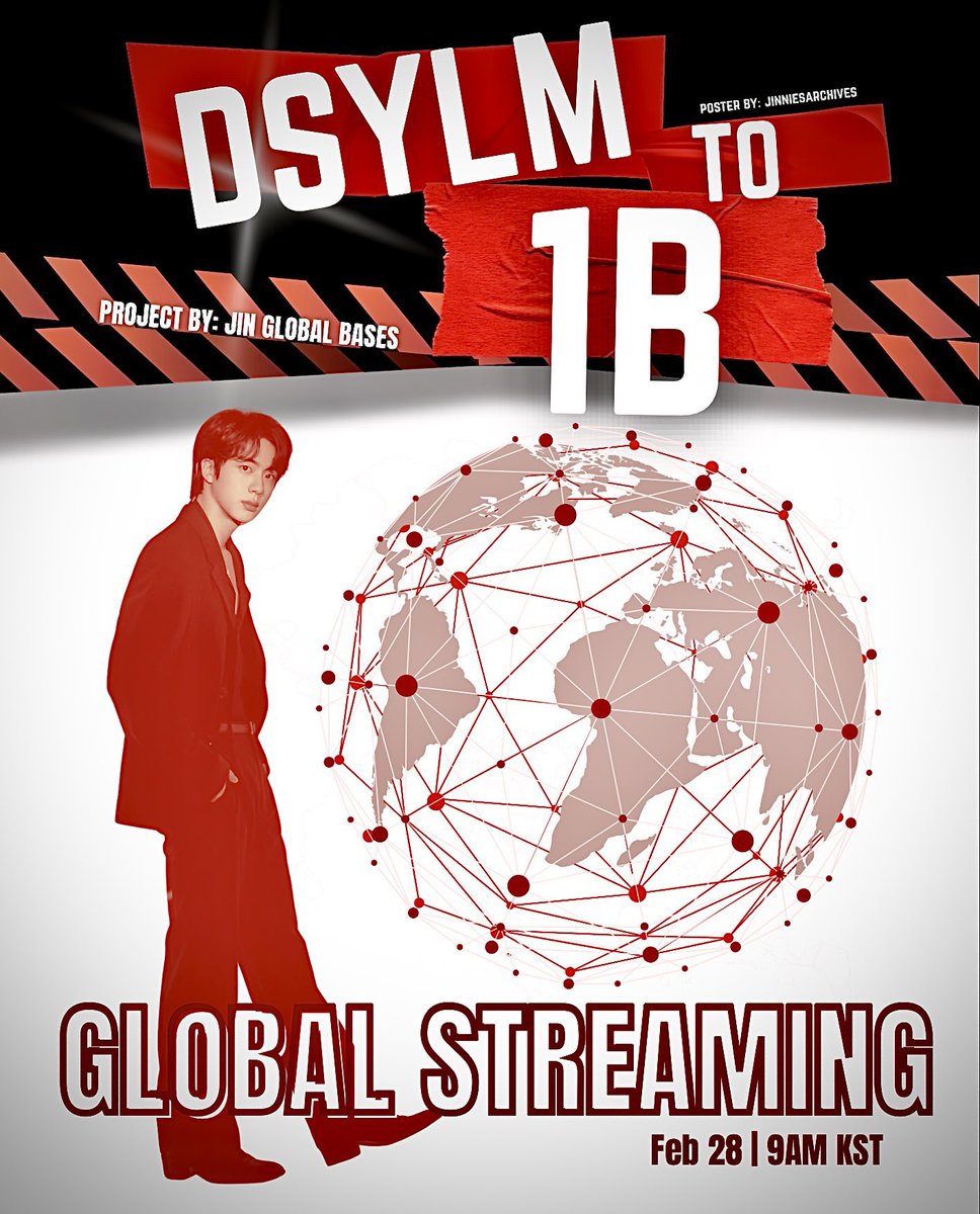 DOJONE!!!!! 🇹🇭🔥

GLOBAL STREAMING 🤜🏻🤛🏻

เชิญชวนอาร์มี่ พรุ่งนี้ 28/02 07.00 น. (ไทย) มาร่วมบูสๆ สตรีมเพลง "Don't Say You Love Me" โดย #JIN เพื่อชาร์ตบนแพลตฟอร์มต่างๆ และพันล้านสตรีมบน Spotify ใครว่างมาข่วยกันน้า

#เอาพันล้านให้ซอกจิน
#DSYLMto1B
#Dont_Say_You_Love_Me