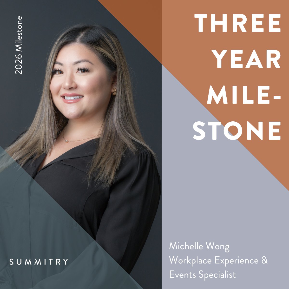 Happy 3 years to Michelle!

“Michelle brings heart, intention, and ownership to everything she does at Summitry. From retreats and events to life’s biggest moments, she keeps our team connected. She leads with care, excellence, and empathy. We’re grateful—congrats, Michelle!”