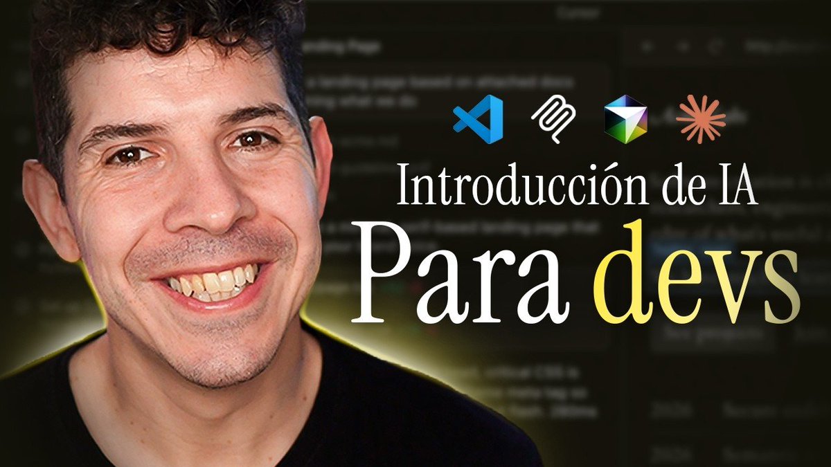 Curso de Introducción a la IA para programadores.
Desde cero te explico:

✓ Conceptos: LLMs, Token, Contexto...
✓ Herramientas: Copilot, Cursor, Claude Code
✓ Cómo usar Agent Skills y MCP
✓ Ollama y modelos gratuitos

Acceso en el primer comentario ↓