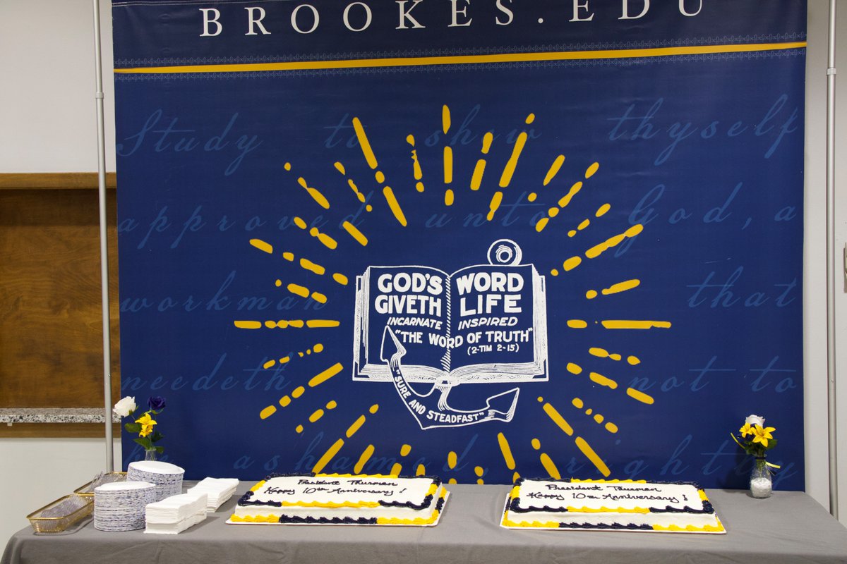 We had the privilege of surprising President Robert Thurman as we celebrated 10 years of faithful leadership at Brookes Bible College. For a decade, he has poured himself into this school. Praying, teaching, leading, sacrificing, and serving day and night. Here’s to 10 years!