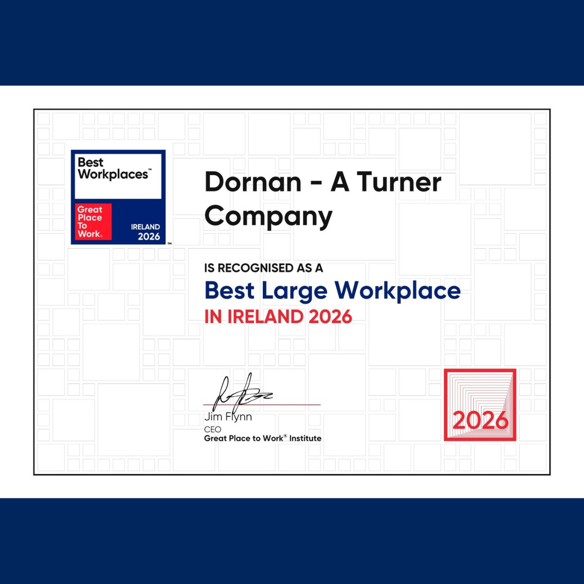 Delighted to share that Dornan has been certified as a Great Place to Work for the third year in a row, reflecting our continued commitment to building a supportive, engaging, and people‑focused workplace.

Click the link in our bio to read more about our recertification.