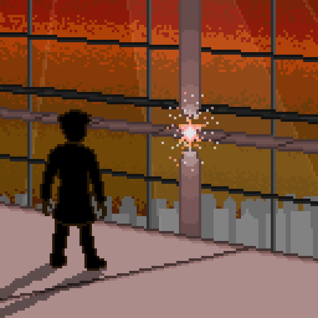 BlazeGervacio's tweet photo. Haven't really been posting any pixel art for over year now, but I wanted to try out this timestamp script for Asprite I learned about some time ago. 

#pixelart #asprite #cyberpunk #retrowave #synthwave https://t.co/SXpzJABeBs