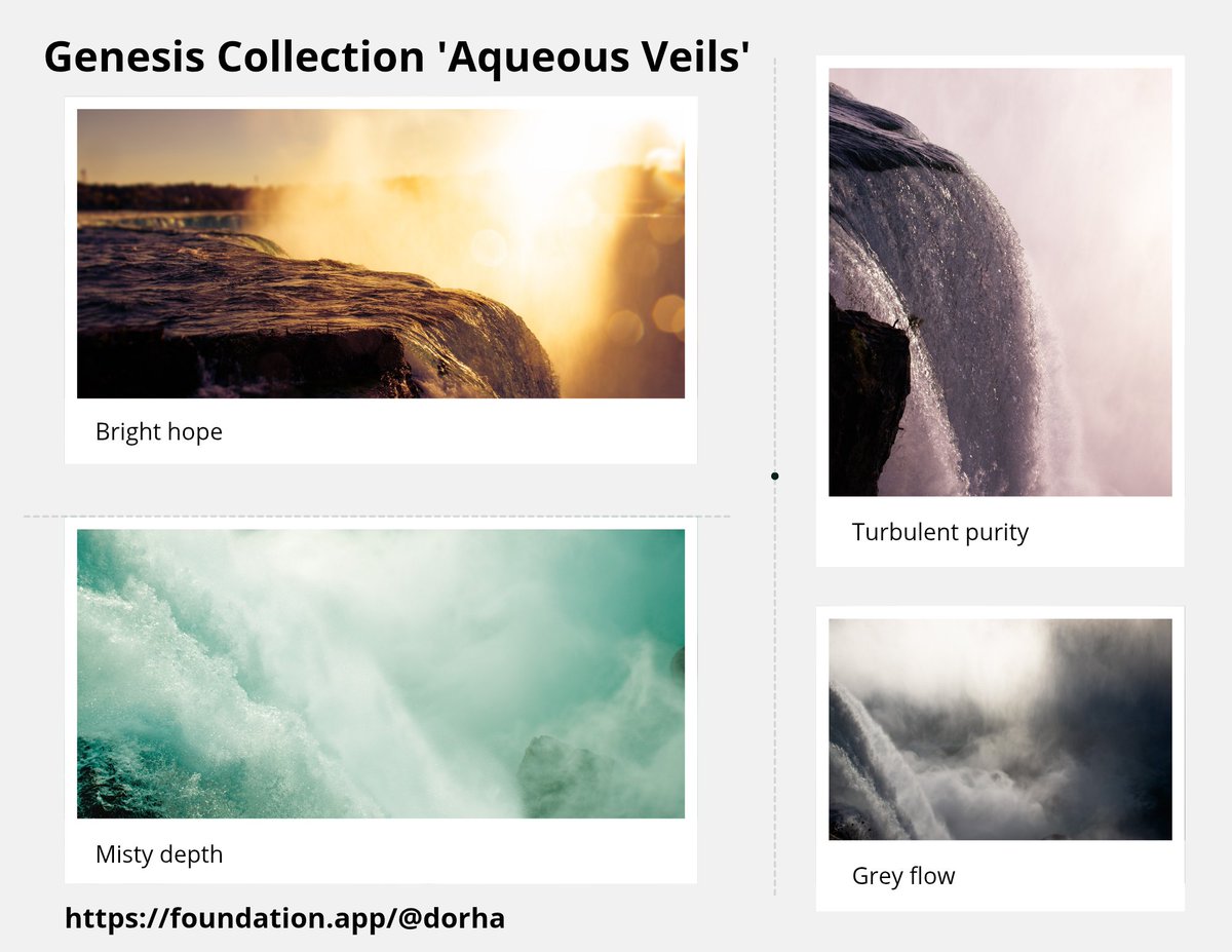 dorha_photos's tweet photo. MY GENESIS IS LIVE! 🌊✨
I am beyond moved to finally list my first collection, "Aqueous Veils", on @foundation.
4 unique 1/1 PhotoArt pieces captured with love and heart.
Step into the mist with me: [https://t.co/HzJJ87FCDZ]

#GenesisDrop #NFTPhotography #PhotoArt #FoundationNFT https://t.co/iETSF3f9Q2