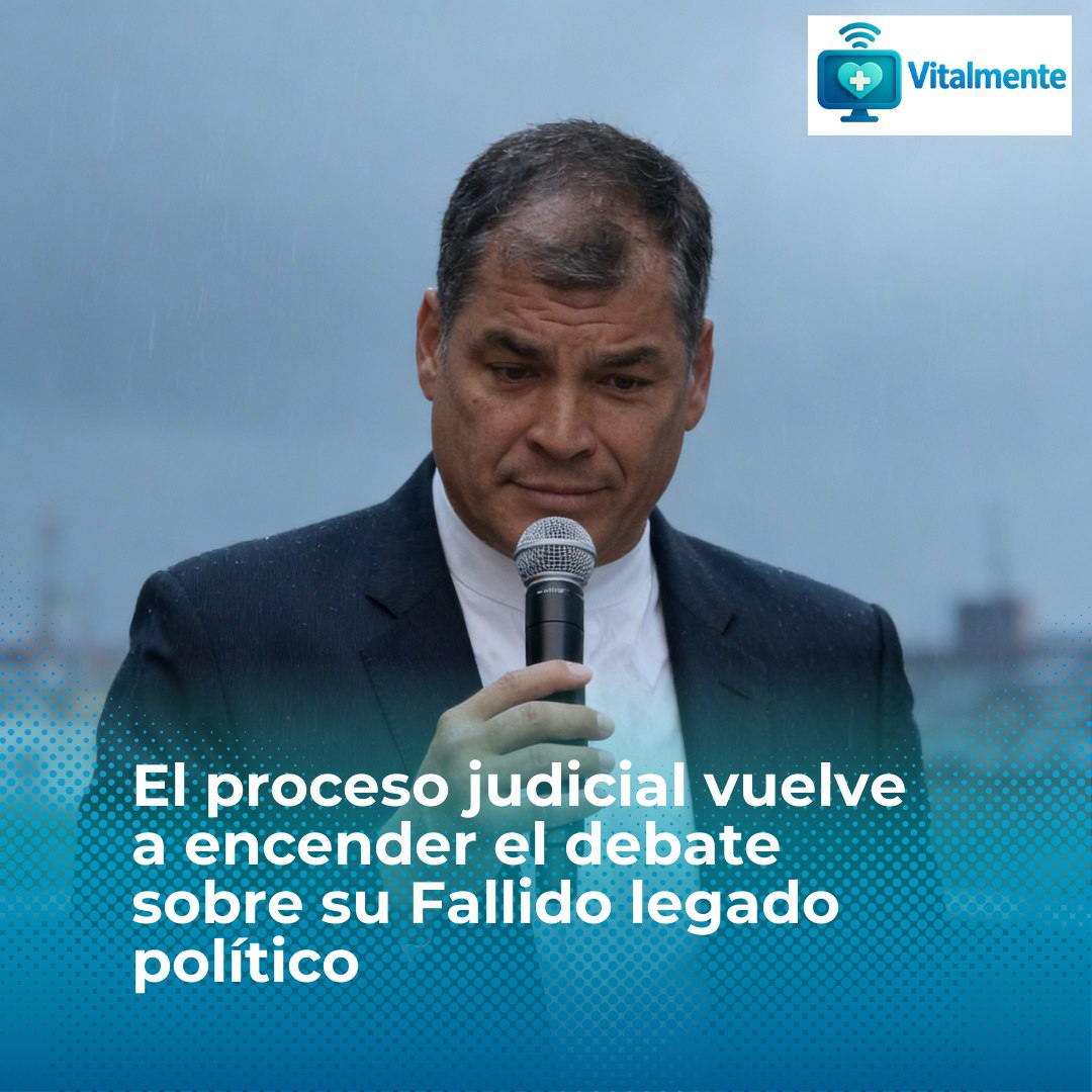 VitalmenteEC's tweet photo. El nuevo capítulo judicial reabre viejas heridas del correísmo y vuelve a colocar bajo escrutinio el legado de Rafael Correa. Lo que fue presentado como proyecto político ahora enfrenta el peso de procesos que no terminan de cerrarse y siguen marcando el debate nacional. https://t.co/dH2Yy9RDUu