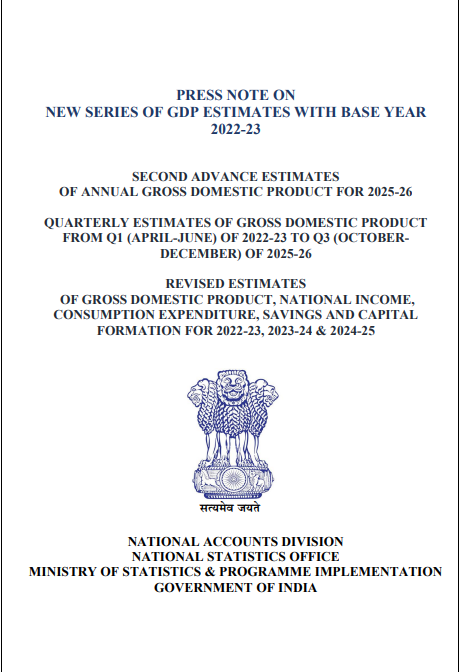 AIRNewsHindi's tweet photo. @GoIStats कंजम्पशन साइड पर, वित्त वर्ष 2025–26 में Private Final Consumption Expenditure (PFCE) और Gross Fixed Capital Formation (GFCF) — दोनों में 7.0% से अधिक की वृद्धि दर्ज की गई है।
#IndiaStats #GDP #NewGDPSeries https://t.co/nZ5BSXg95f