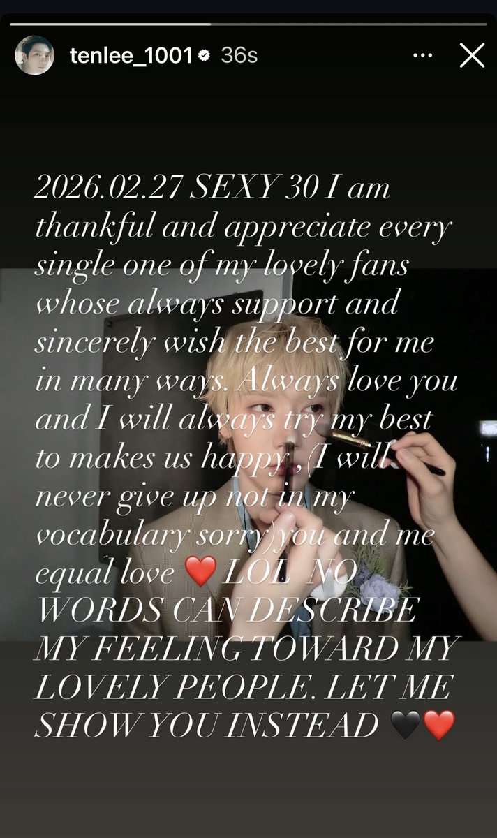 น้องเตนล์มาขอบคุณแฟนๆแล้วเรียกว่า my lovely fans / LOVELY PEOPLE ด้วย

คนที่เห็นคุณค่าในสิ่งที่แฟนๆทำให้และรักแฟนคลับที่สุดเสมอ 🐱💜

#HAPPYTENDAY