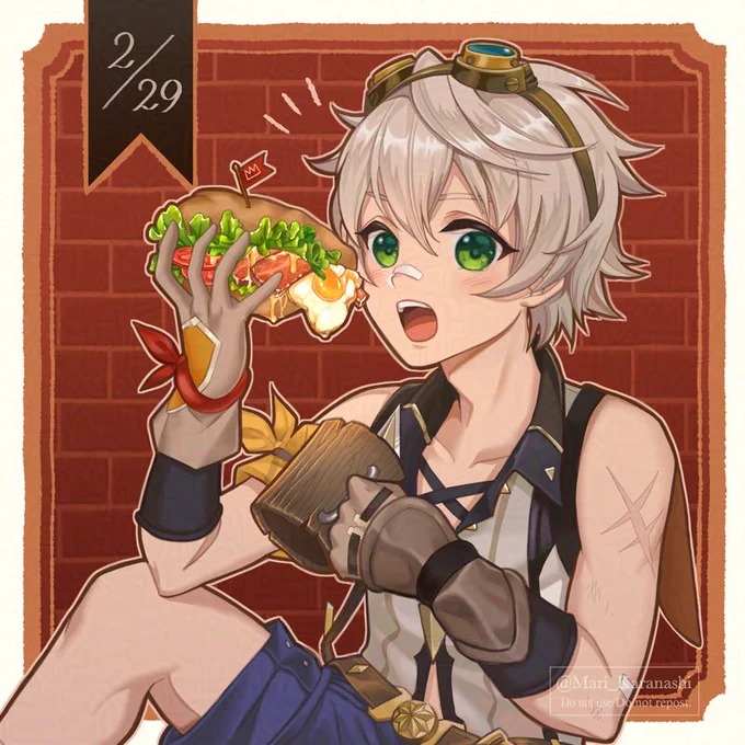 ベネットお誕生日おめでとう〜!! 去年の夏イベ本当に良かったなぁ... 再掲ですがお祝い #ベネット生誕祭2026 #GenshinImpact  #Bennett