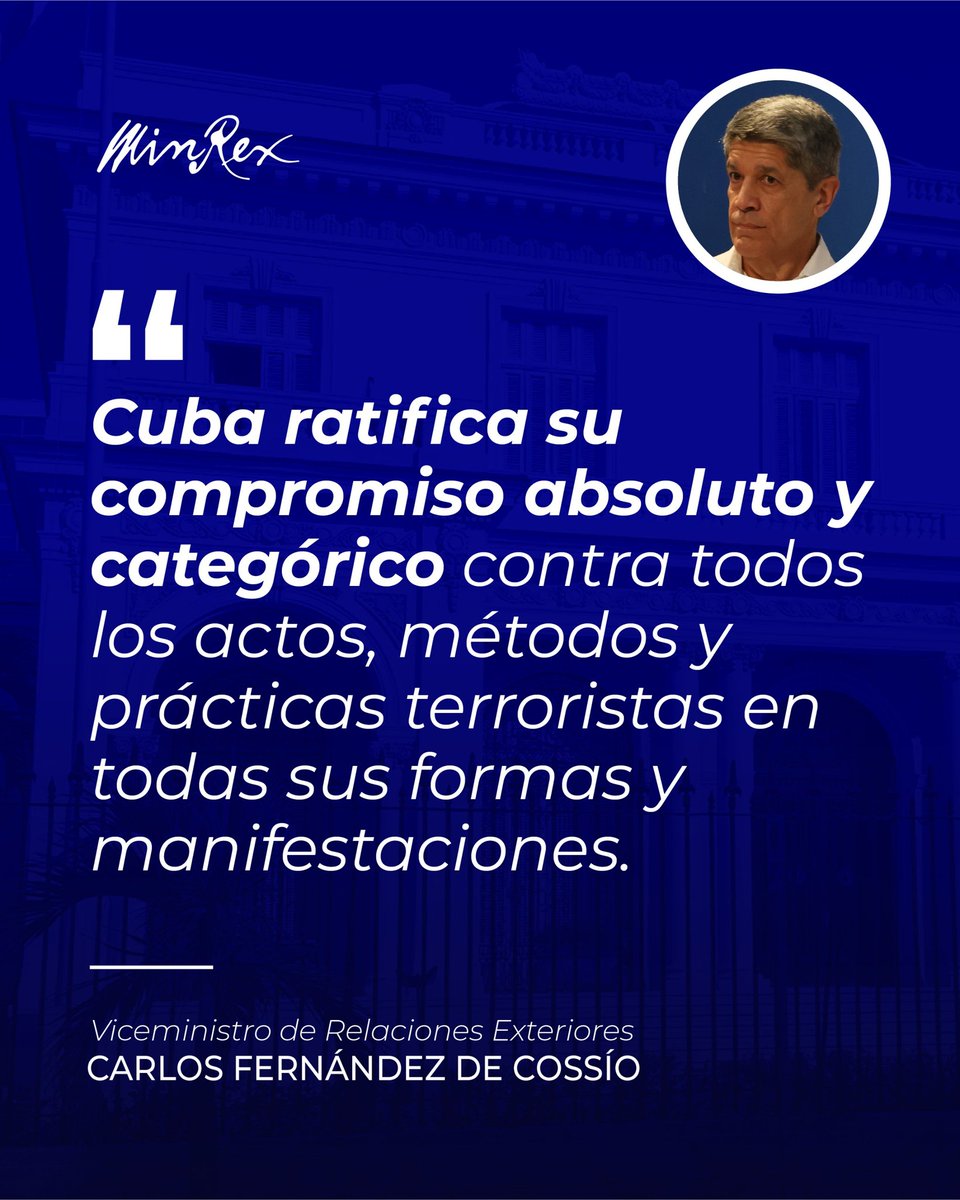 La soberanía de #Cuba es sagrada y no tiene precio. Mantendremos nuestra postura firme: defensa total de nuestra independencia y lucha frontal contra el terrorismo en todas sus formas. 🇨🇺
​¡Nuestra determinación es inquebrantable!
​#CubaSoberana #NoAlTerrorismo #CubaVencerá