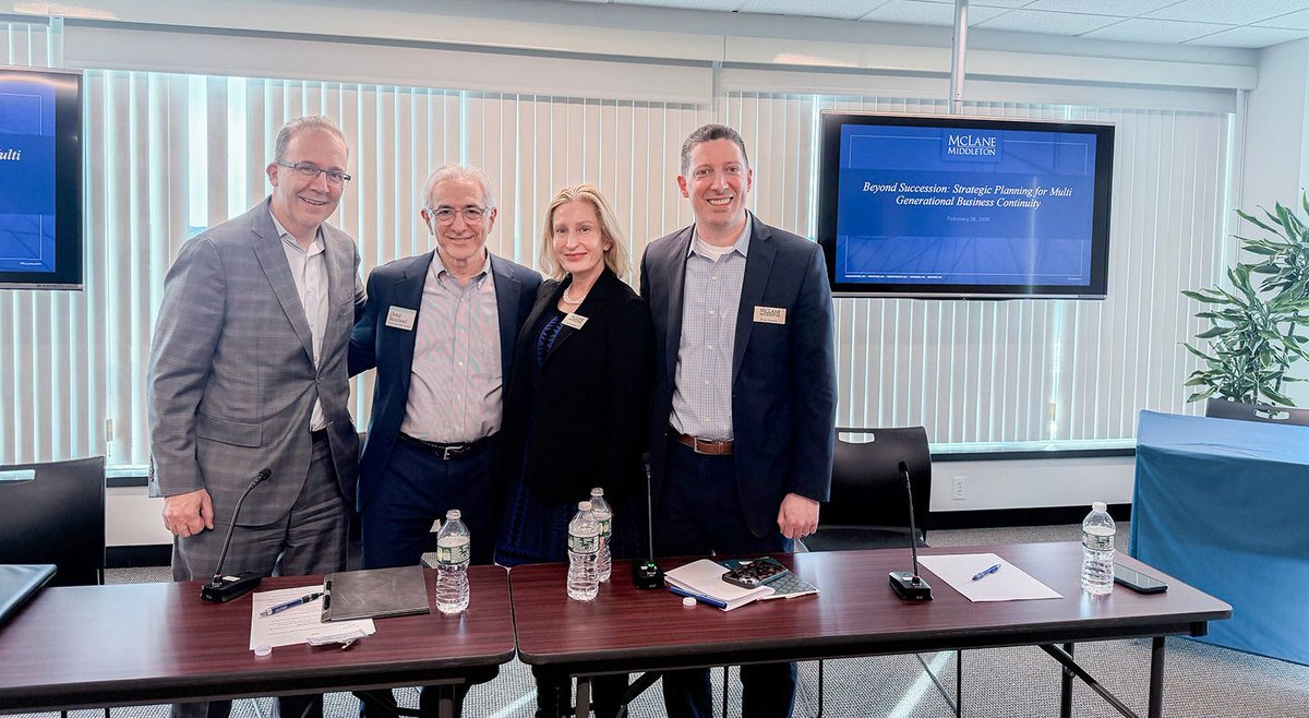 ContinuityFBC's tweet image. Continuity Founder Doug Baumoel joined @McLaneMiddleton’s seminar on #familybusiness #successionplanning, alongside corporate and estate counsel, to discuss ownership planning, governance, and managing conflict across generations.
Grateful for the collaboration. 👏 🙏